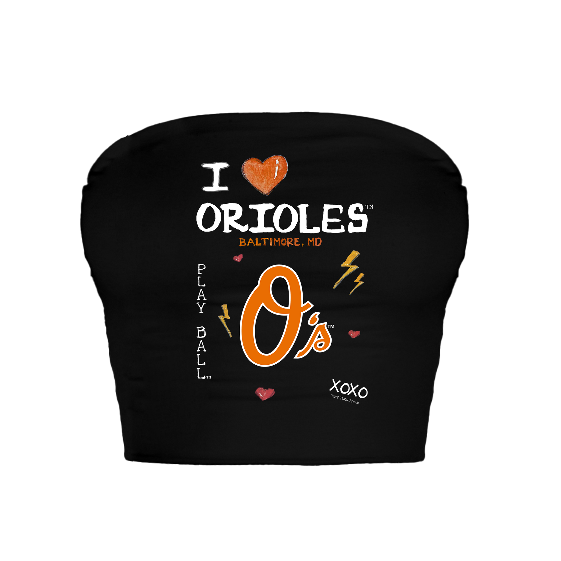 Baltimore Orioles I Heart Orioles Crop Tube Top