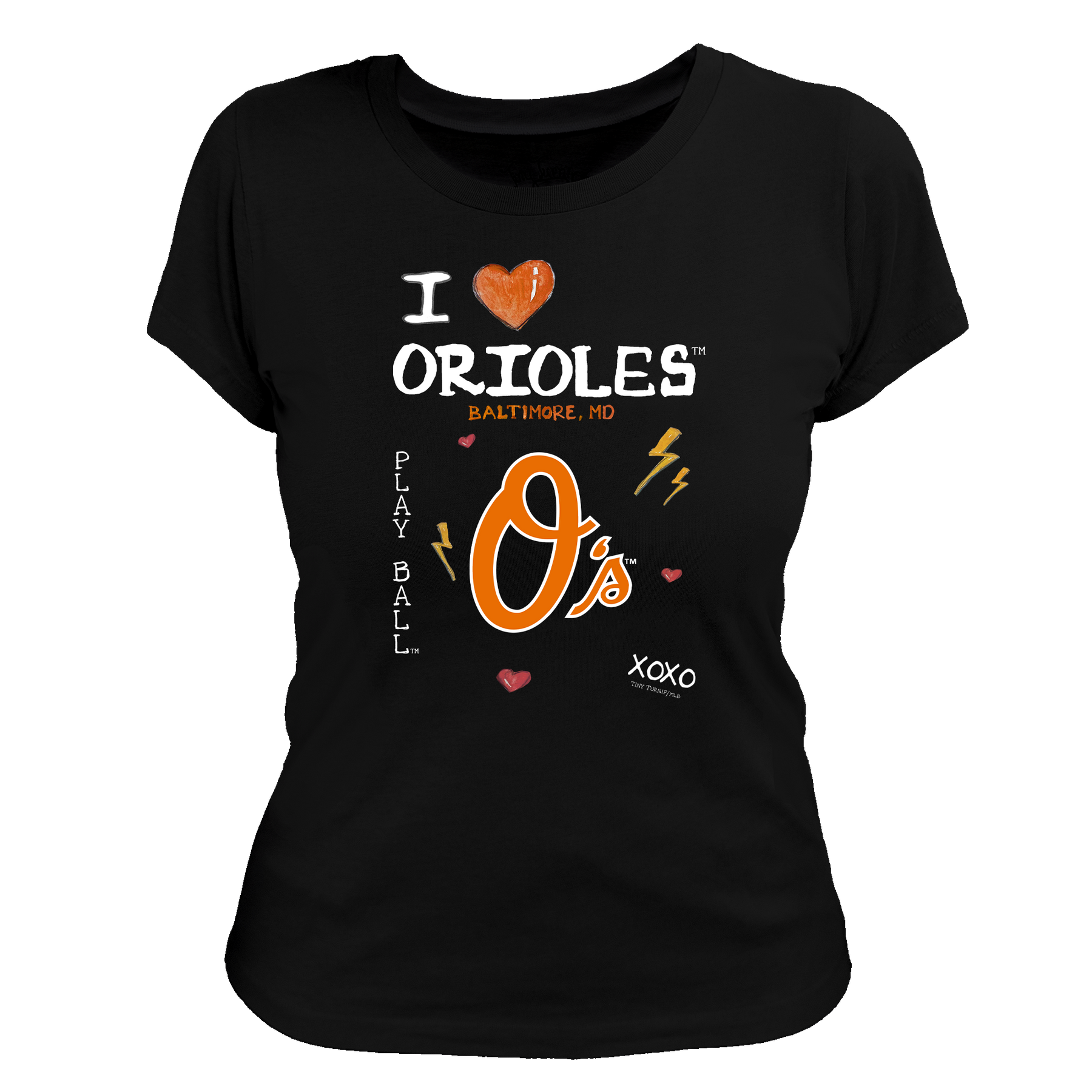 I Heart Orioles Women's Tee Shirt - Tiny Turnip