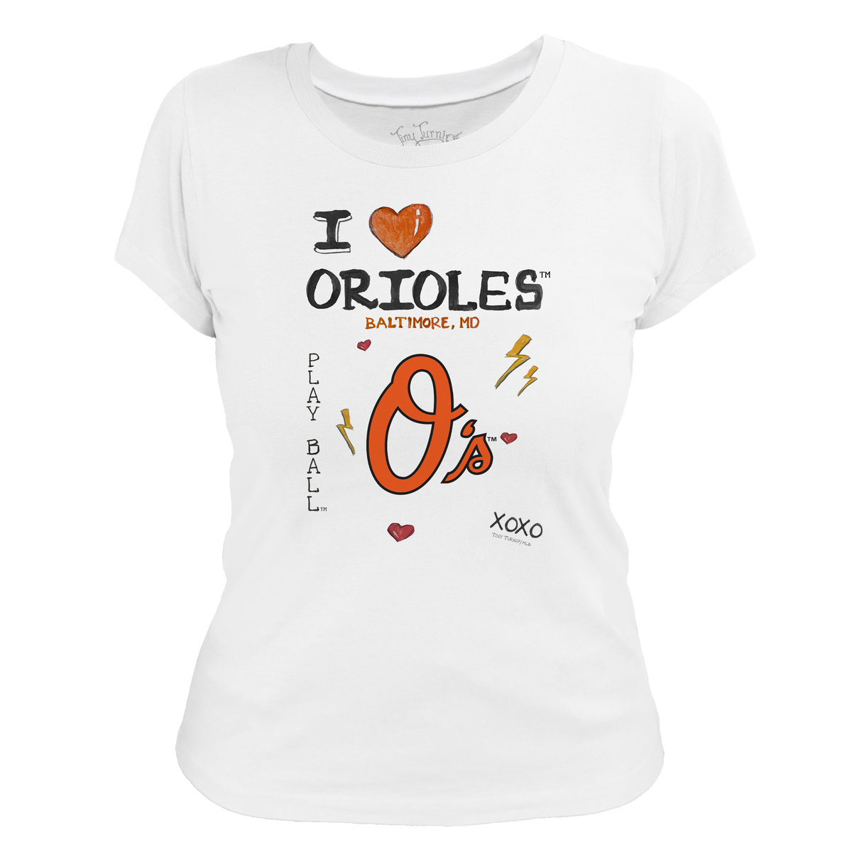 I Heart Orioles Women's Tee Shirt - Tiny Turnip