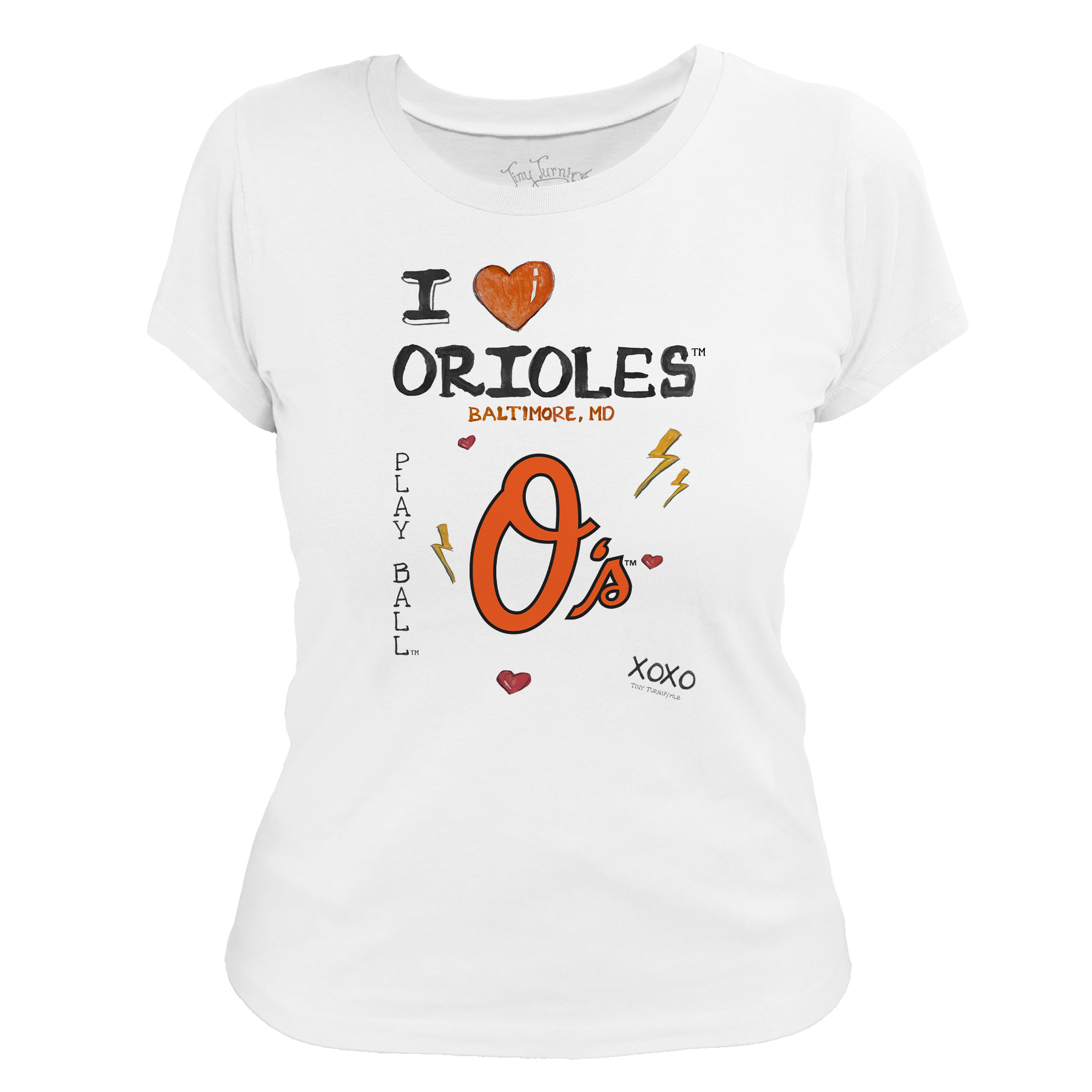 I Heart Orioles Women's Tee Shirt - Tiny Turnip