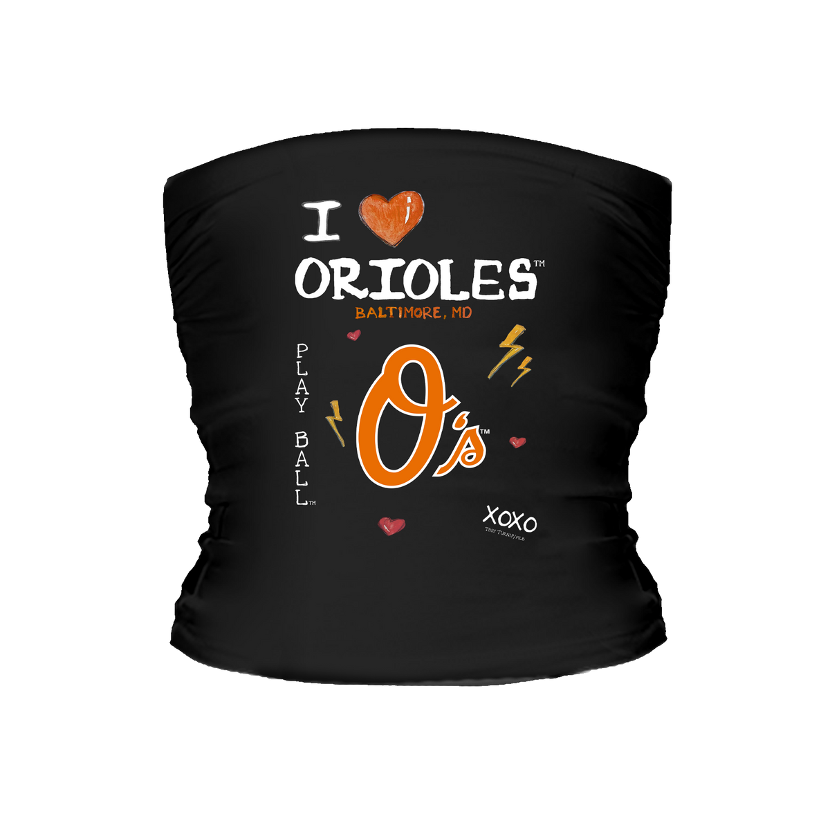 I Heart Orioles t Tube Top - Tiny Turnip