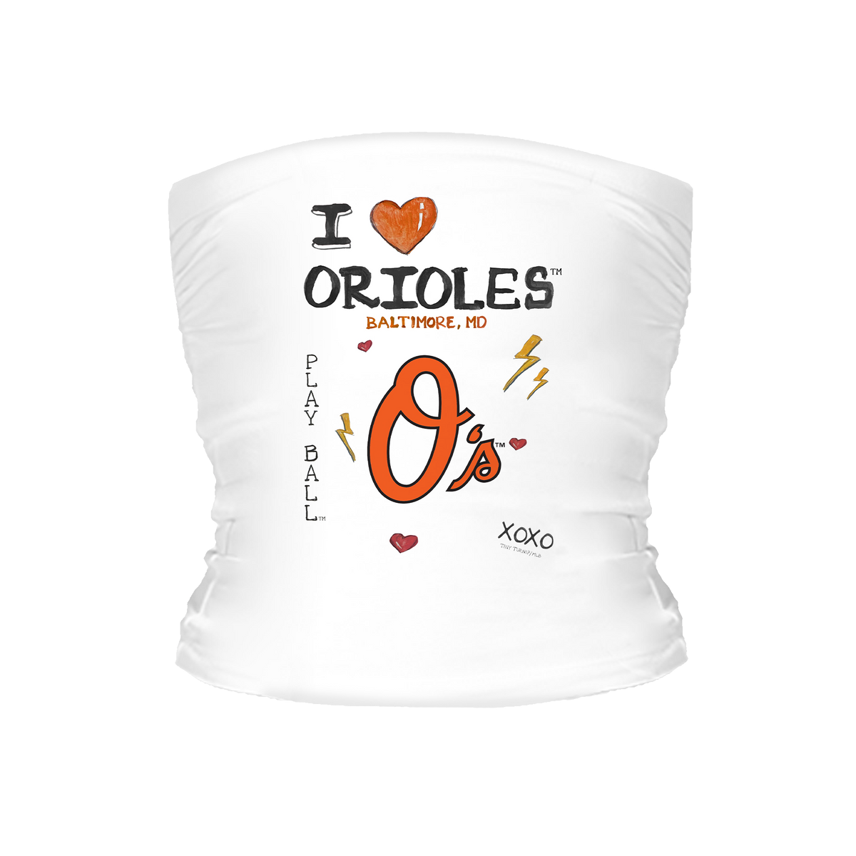 I Heart Orioles t Tube Top - Tiny Turnip