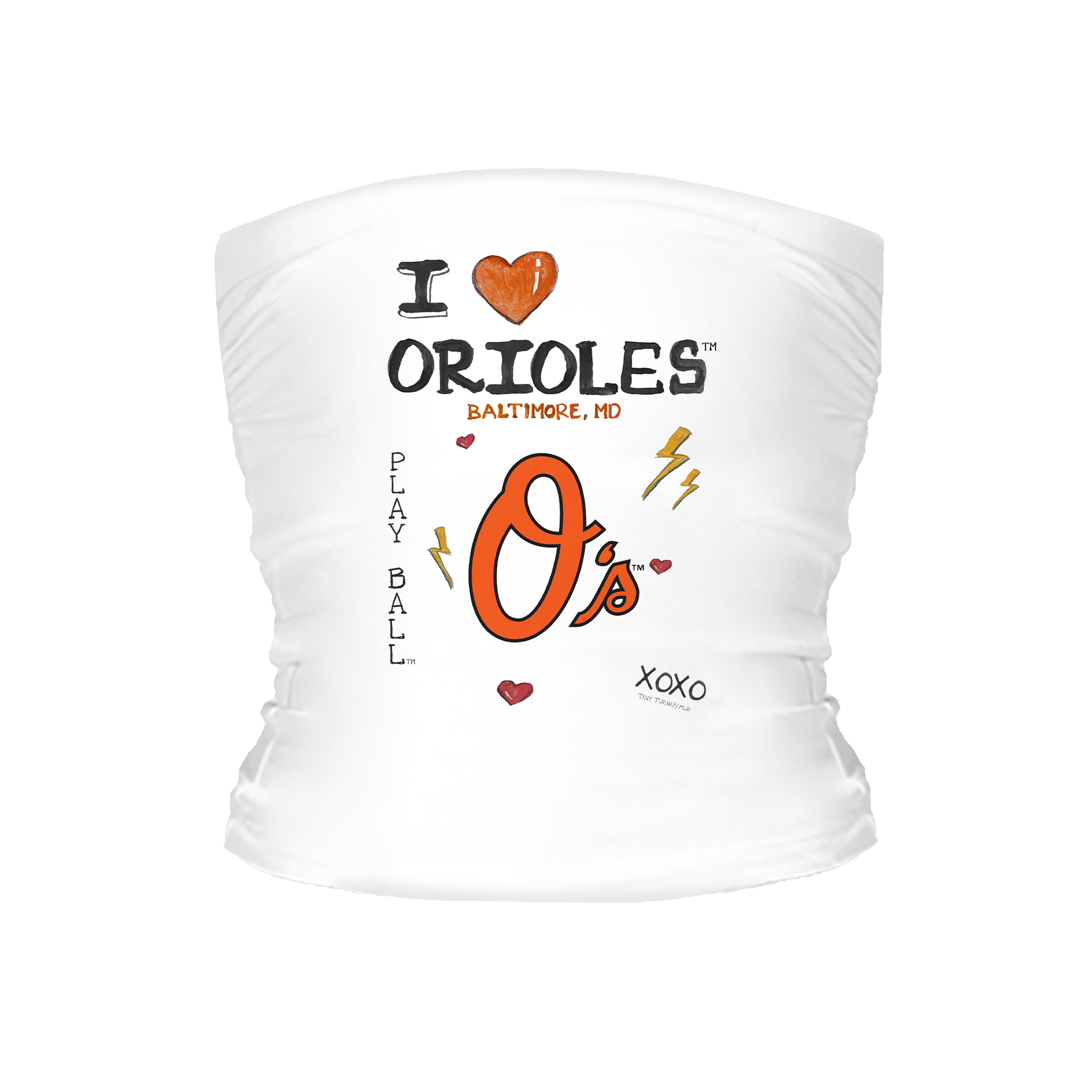 I Heart Orioles t Tube Top - Tiny Turnip