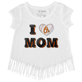 Baltimore Orioles I Love Mom Fringe Tee