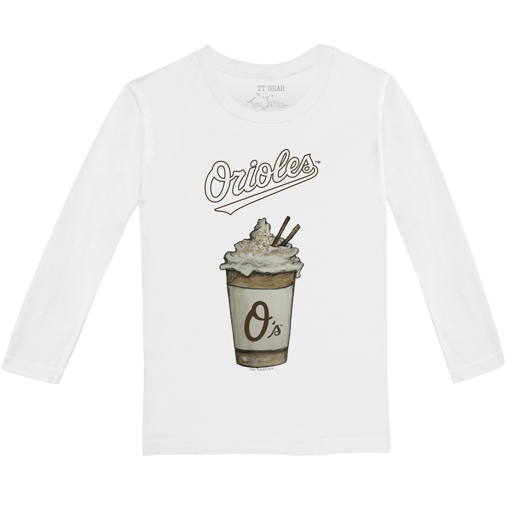 Baltimore Orioles Latte Long-Sleeve Tee Shirt