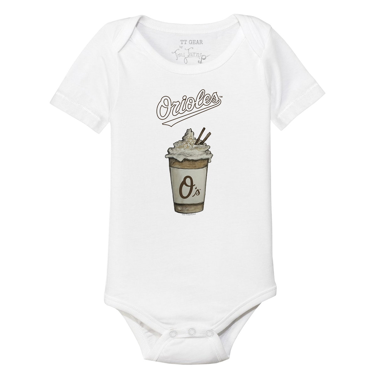 Baltimore Orioles Latte Short Sleeve Snapper