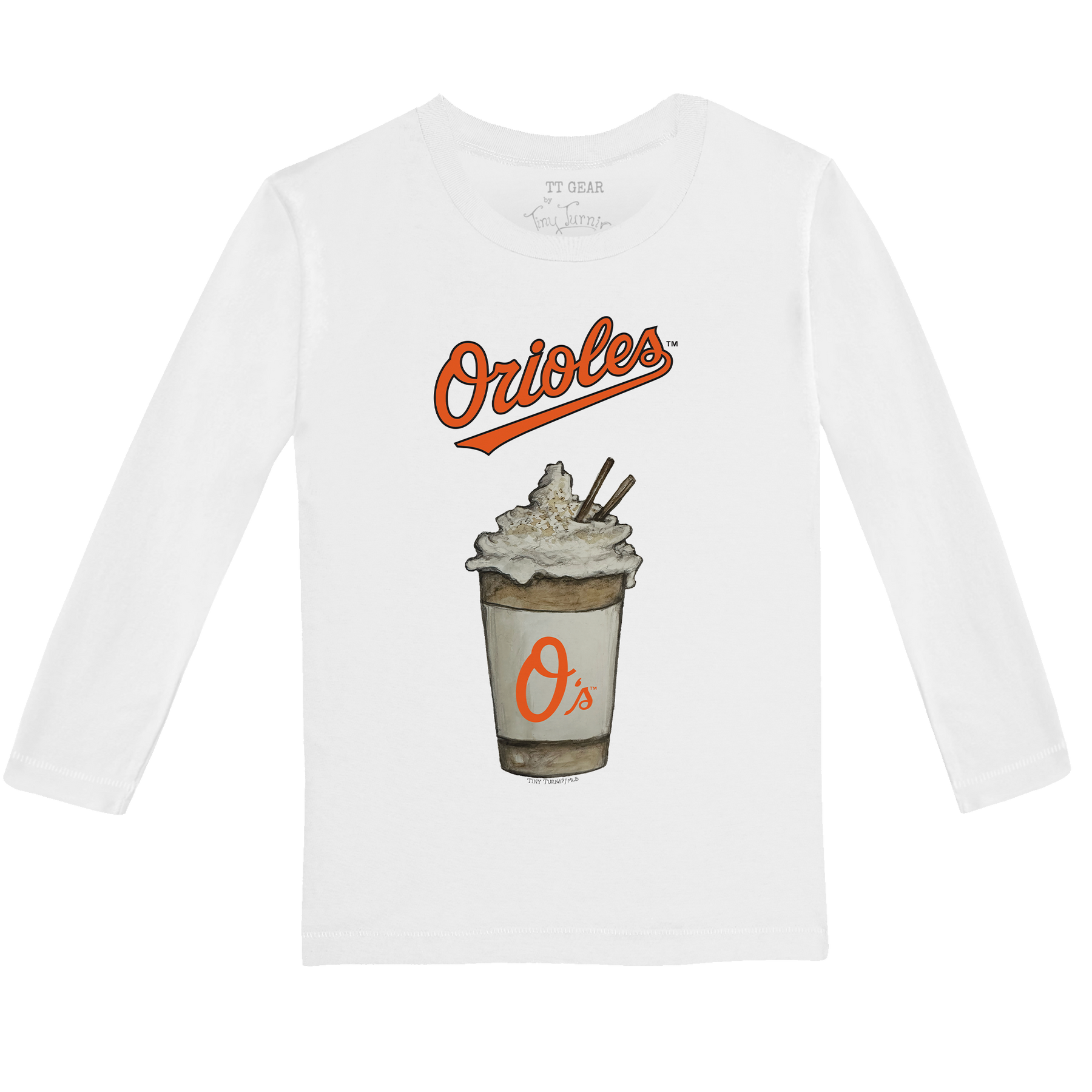 Baltimore Orioles Latte Long-Sleeve Tee Shirt