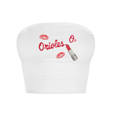 Baltimore Orioles Lipstick Crop Tube Top - Tiny Turnip