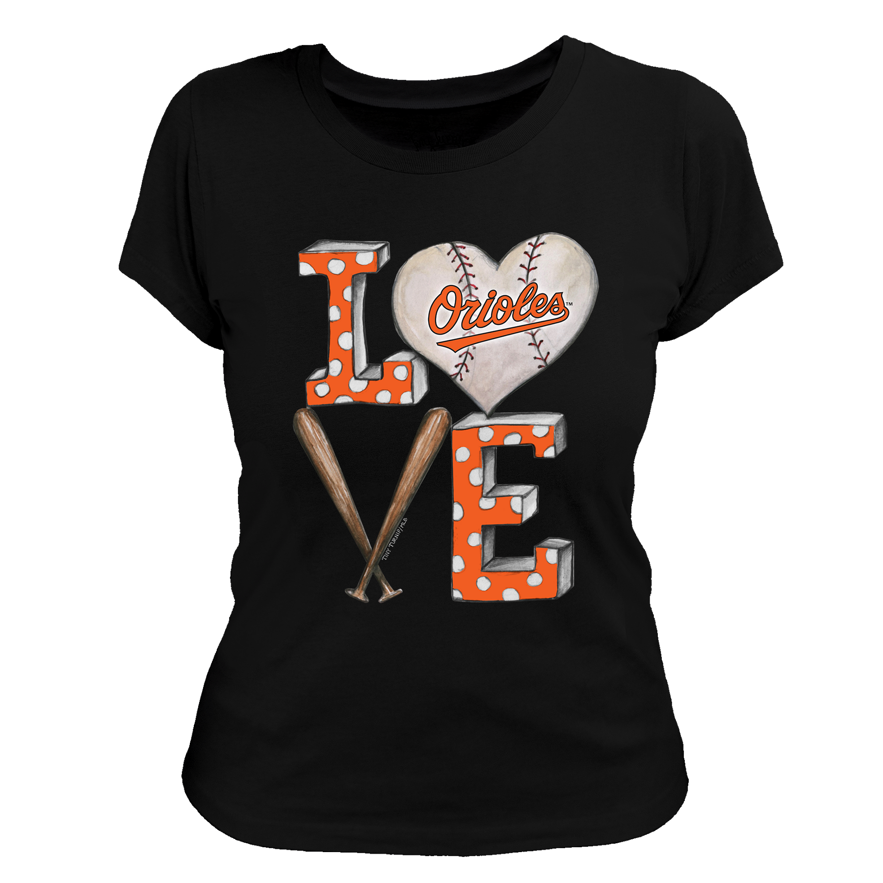 Baltimore Orioles Baseball LOVE Tee Shirt