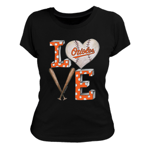 Baltimore Orioles Baseball LOVE Tee Shirt