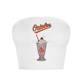 Baltimore Orioles Milkshake Crop Tube Top