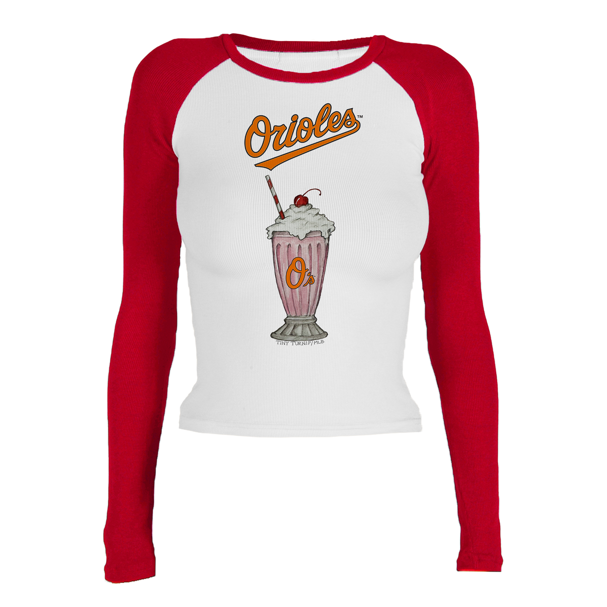 Baltimore Orioles Milkshake Roxy Raglan Long Sleeve