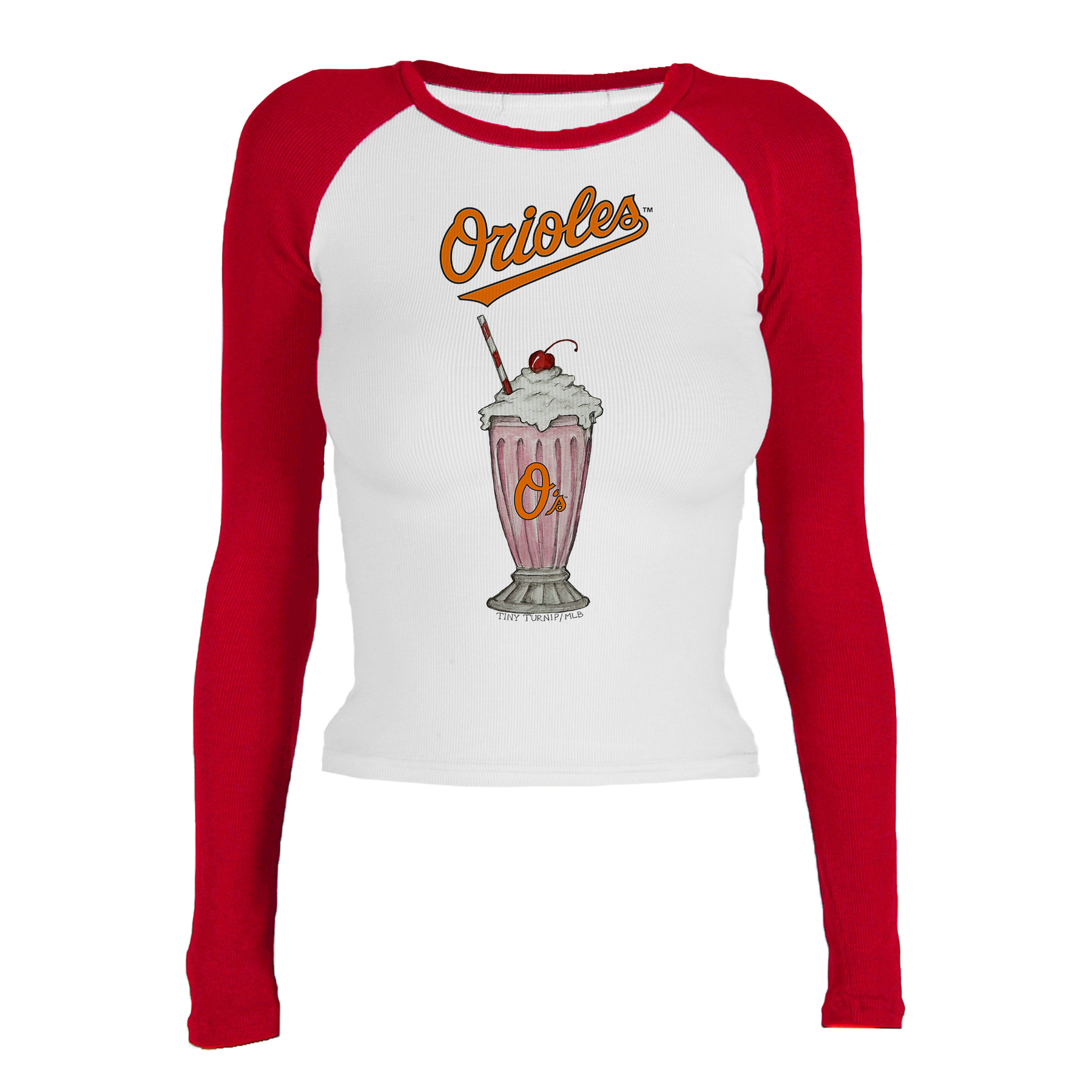 Baltimore Orioles Milkshake Roxy Raglan Long Sleeve