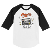 Baltimore Orioles Mixtape 3/4 Black Sleeve Raglan