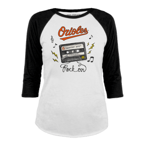 Baltimore Orioles Mixtape 3/4 Black Sleeve Raglan