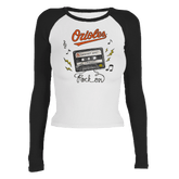 Baltimore Orioles Mixtape Roxy Raglan Long Sleeve