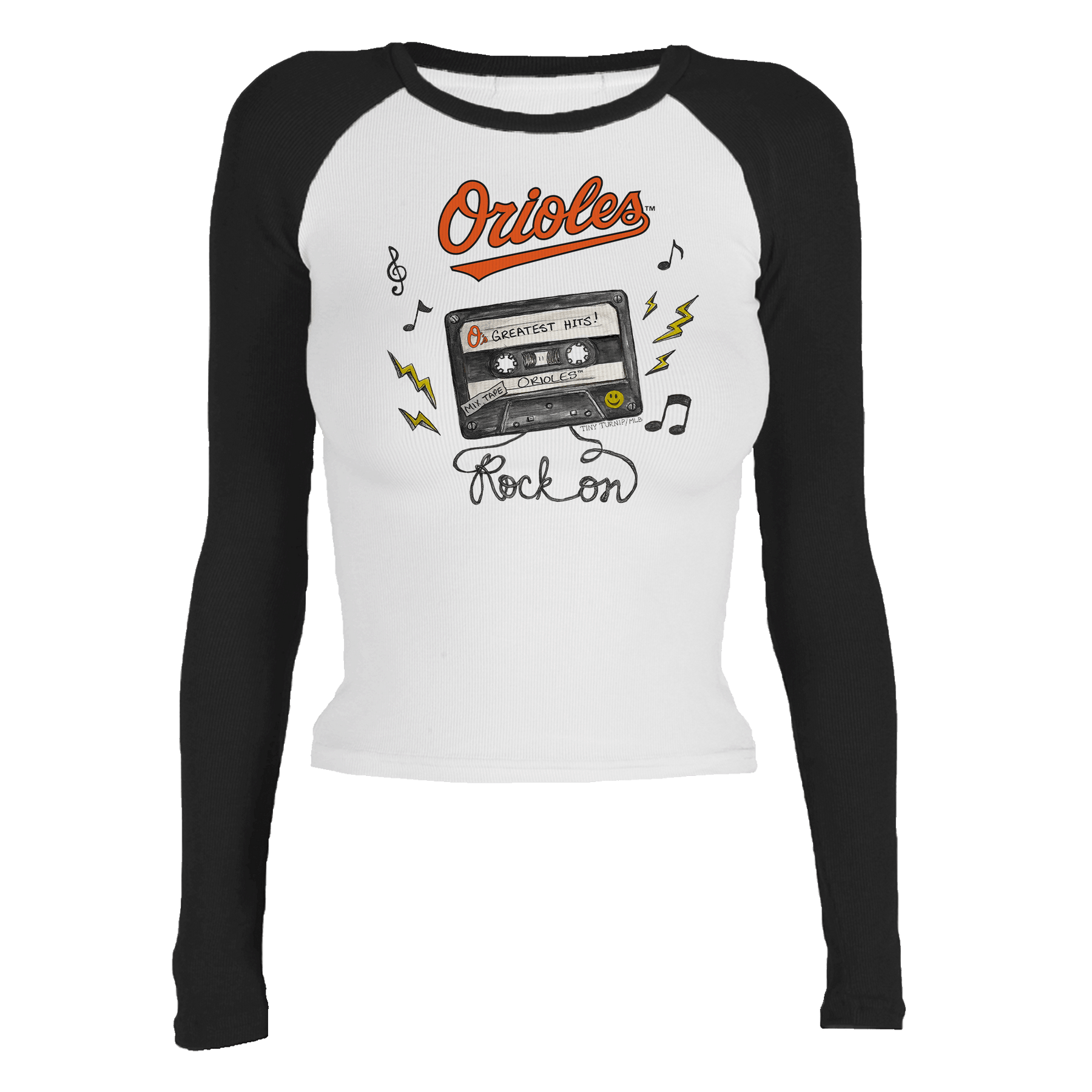 Baltimore Orioles Mixtape Roxy Raglan Long Sleeve