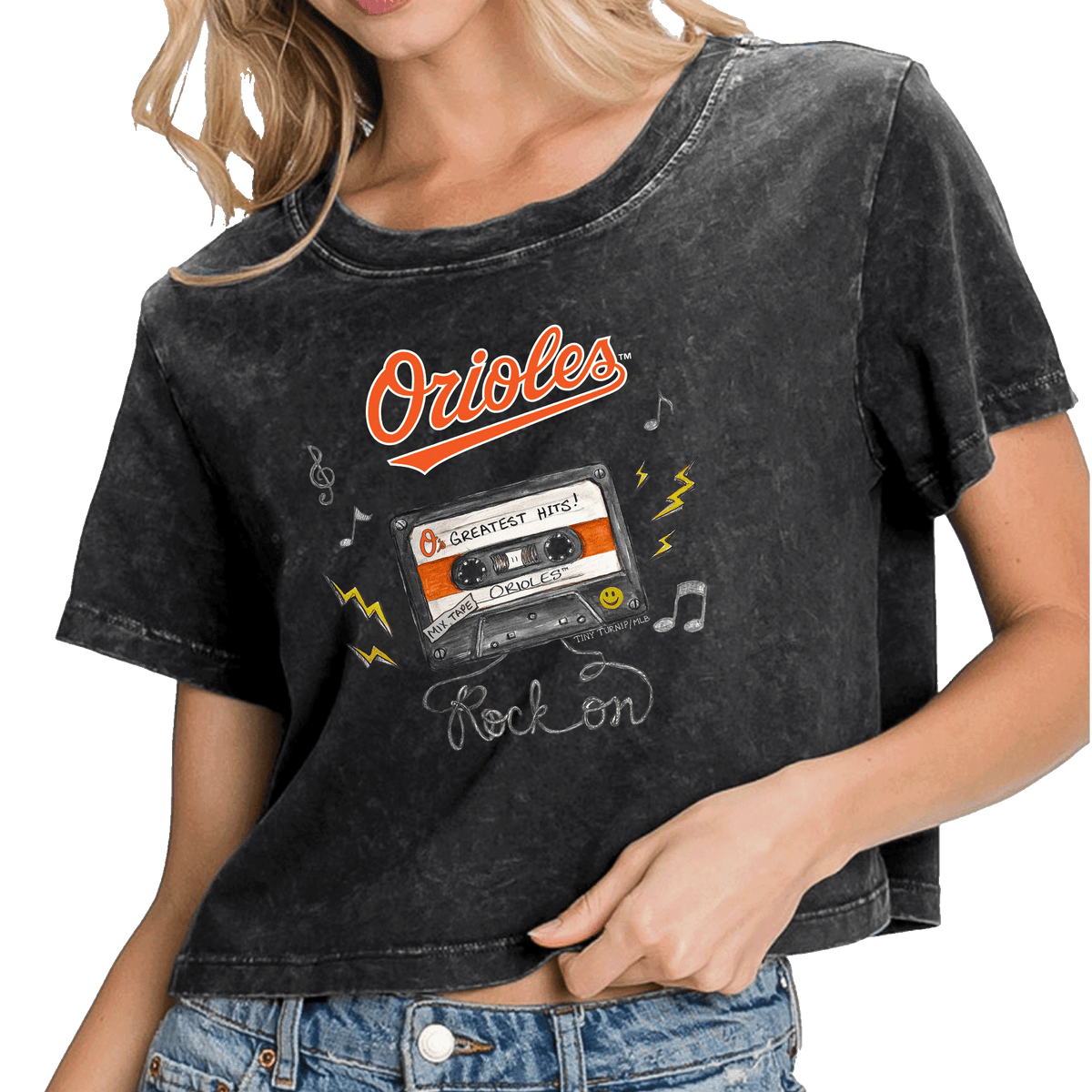 Baltimore Orioles Mixtape Vintage Crop Tee
