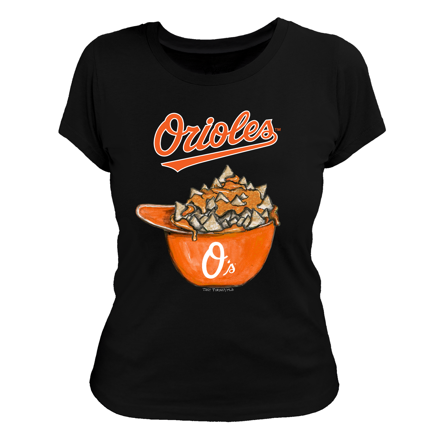 Baltimore Orioles Nacho Helmet Tee Shirt - Tiny Turnip