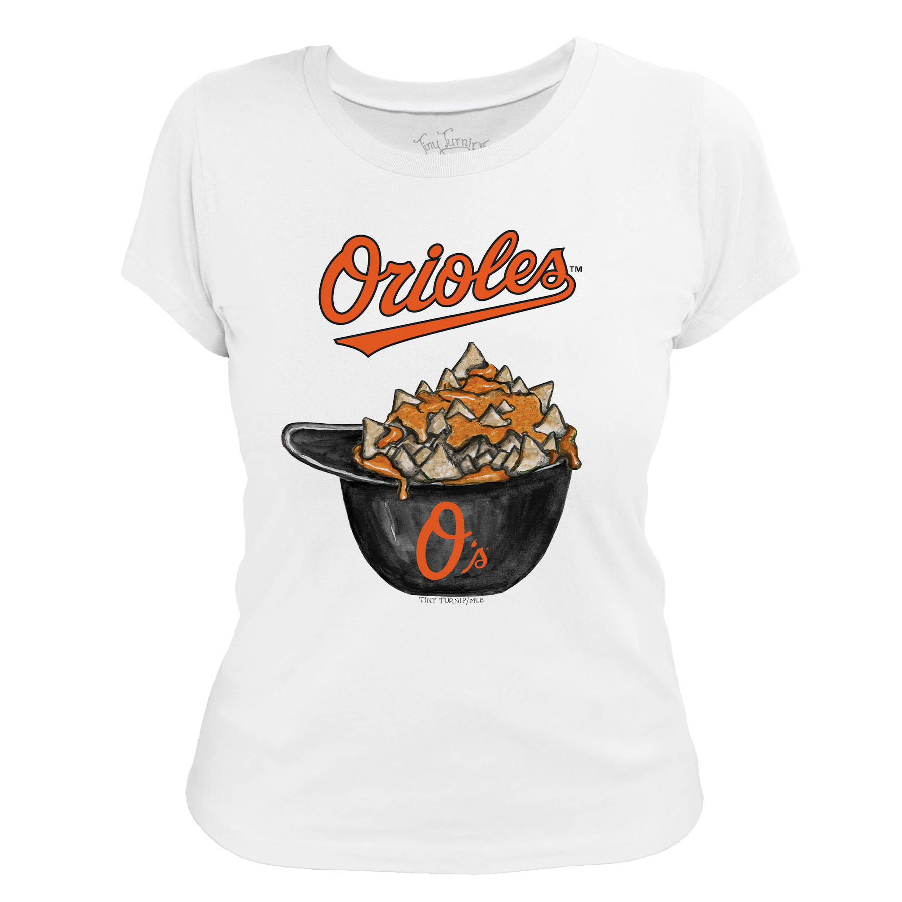 Baltimore Orioles Nacho Helmet Tee Shirt - Tiny Turnip