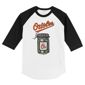 Baltimore Orioles Pickle Jar 3/4 Black Sleeve Raglan