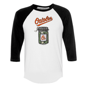 Baltimore Orioles Pickle Jar 3/4 Black Sleeve Raglan