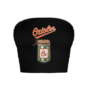 Baltimore Orioles Pickle Jar Crop Tube Top
