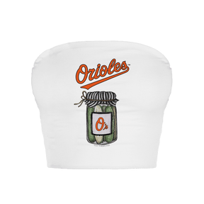 Baltimore Orioles Pickle Jar Crop Tube Top