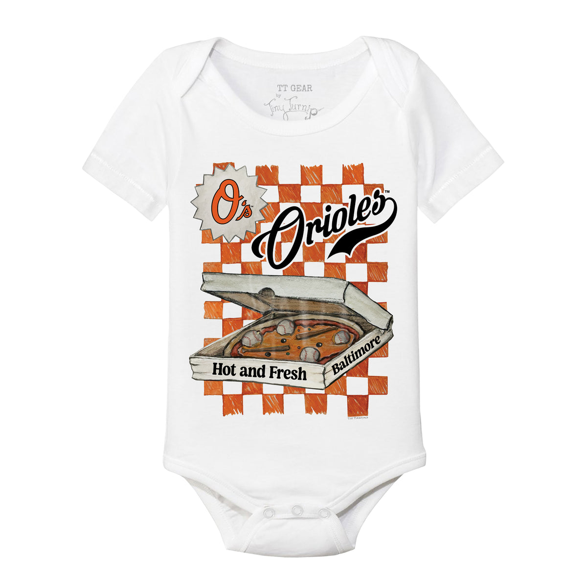 Baltimore Orioles Pizza Short Sleeve Snapper