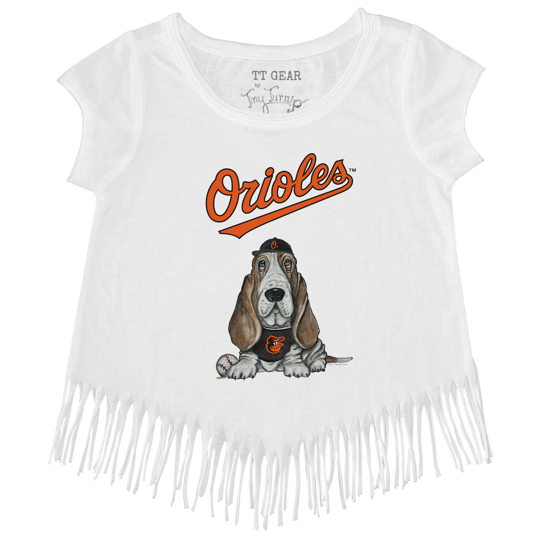 Baltimore Orioles Puddy Fringe Tee - Tiny Turnip
