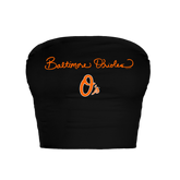 Baltimore Orioles Logo Script Crop Tube Top