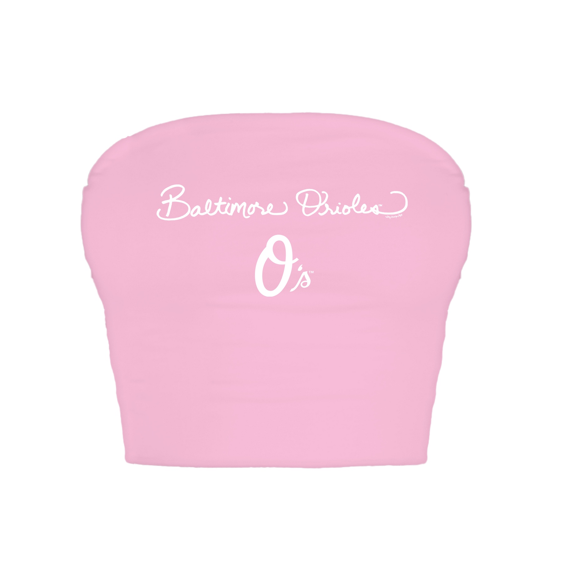 Baltimore Orioles Logo Script Crop Tube Top