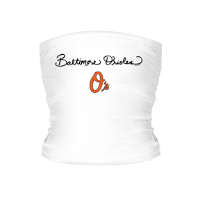 Baltimore Orioles Logo Script Tube Top - Tiny Turnip