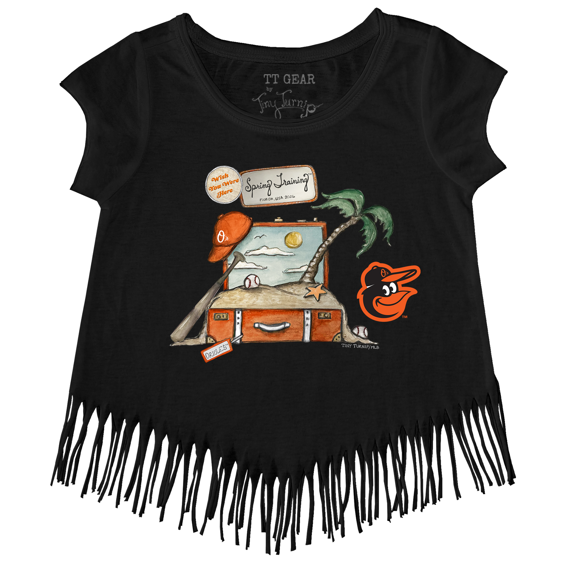 Baltimore Orioles Spring Training 2026 Fringe Tee - Tiny Turnip
