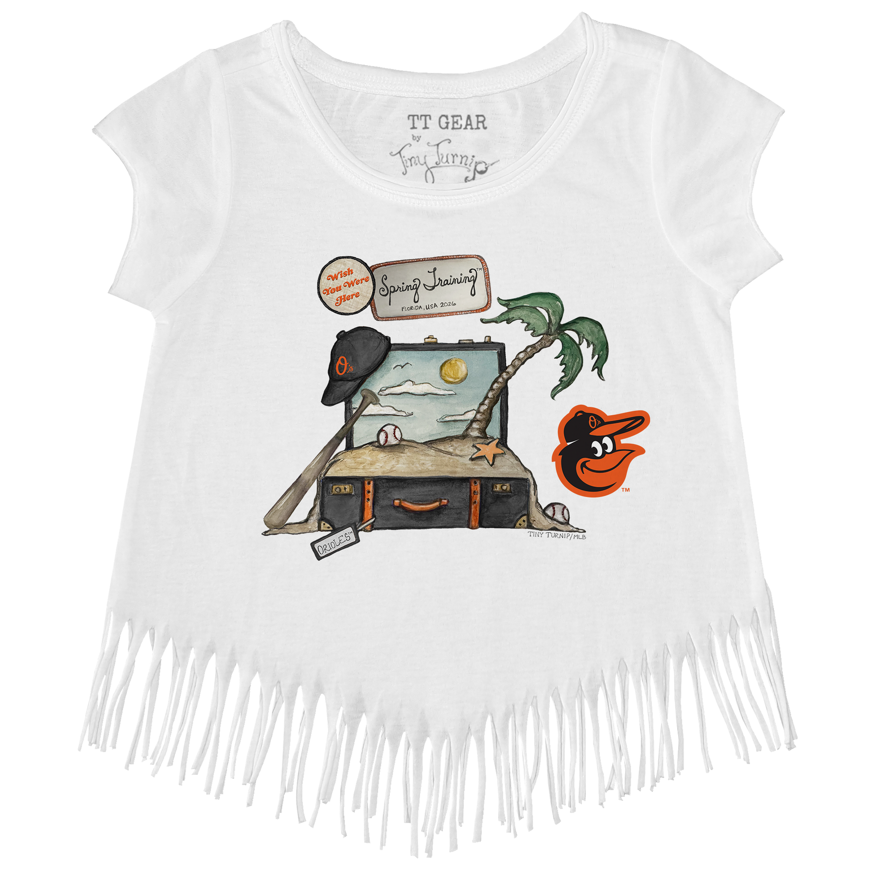 Baltimore Orioles Spring Training 2026 Fringe Tee - Tiny Turnip