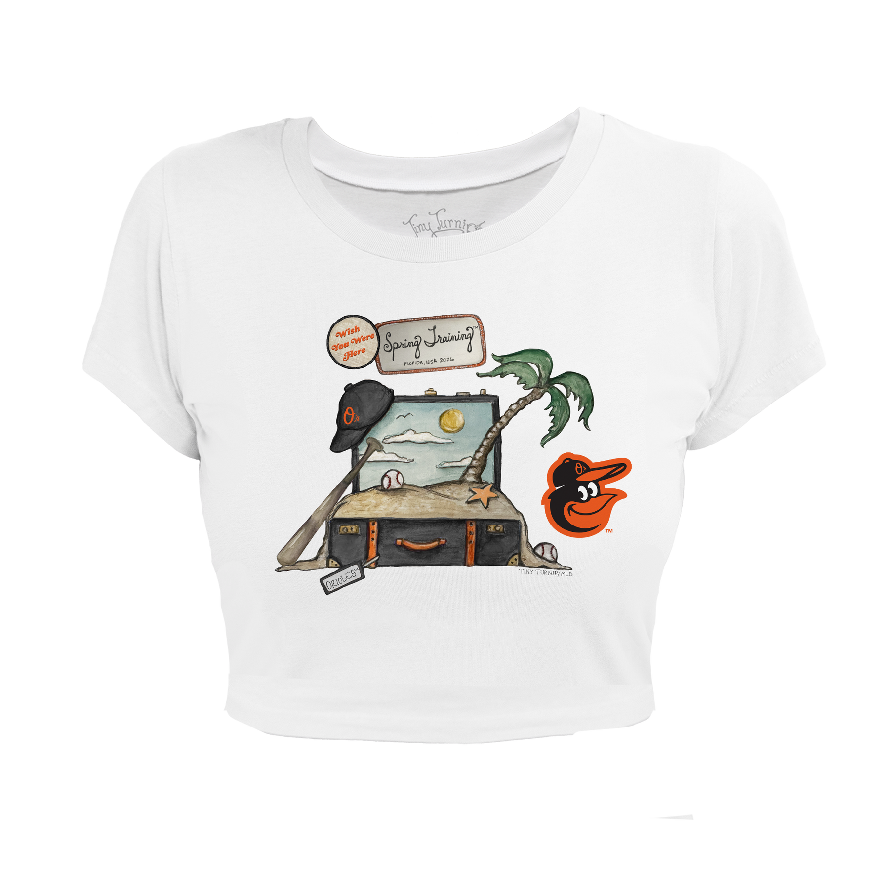 Baltimore Orioles Spring Training 2026 Riley Crop Tee - Tiny Turnip