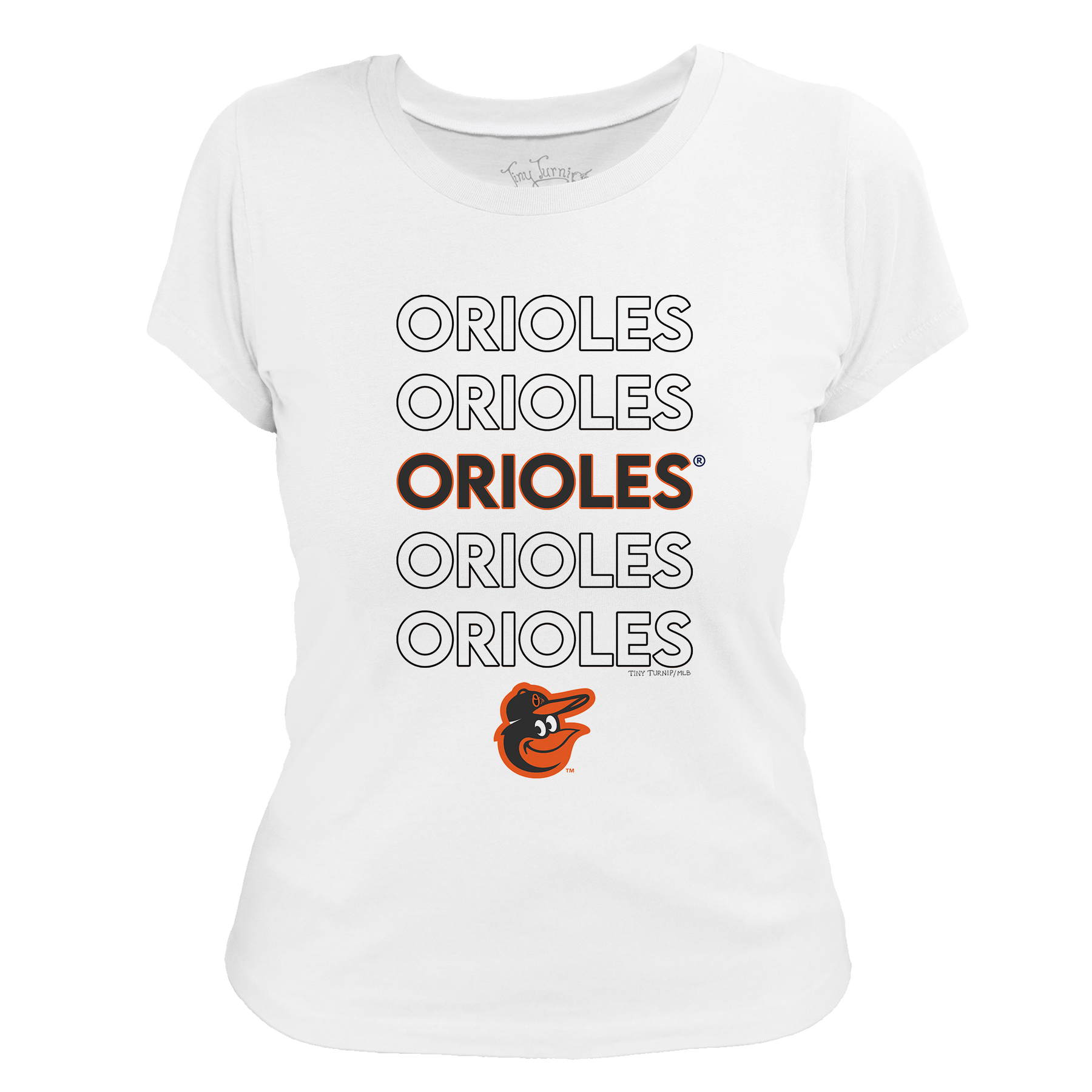 Baltimore Orioles Stacked Tee Shirt - Tiny Turnip