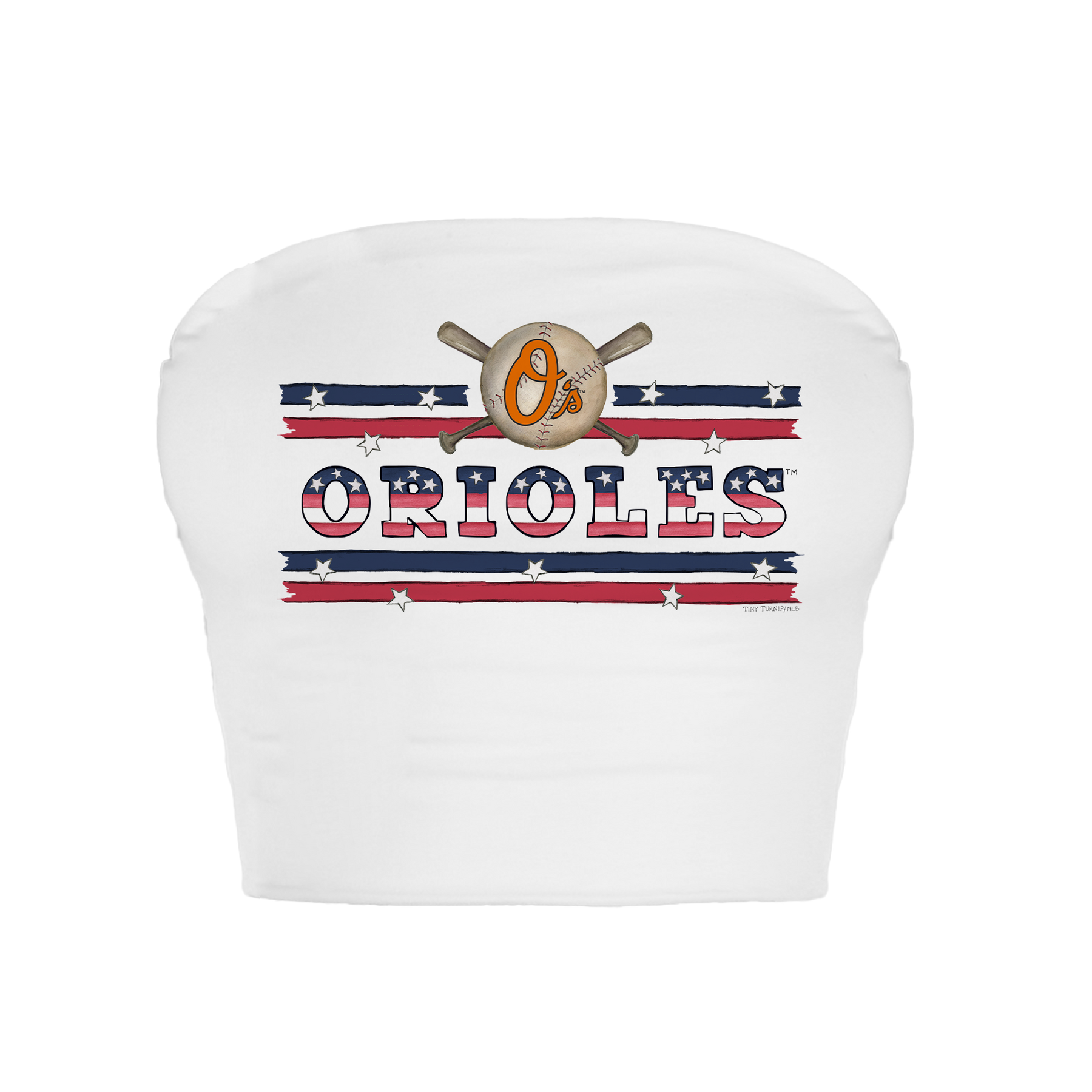 Baltimore Orioles Stars and Stripes Crop Tube Top