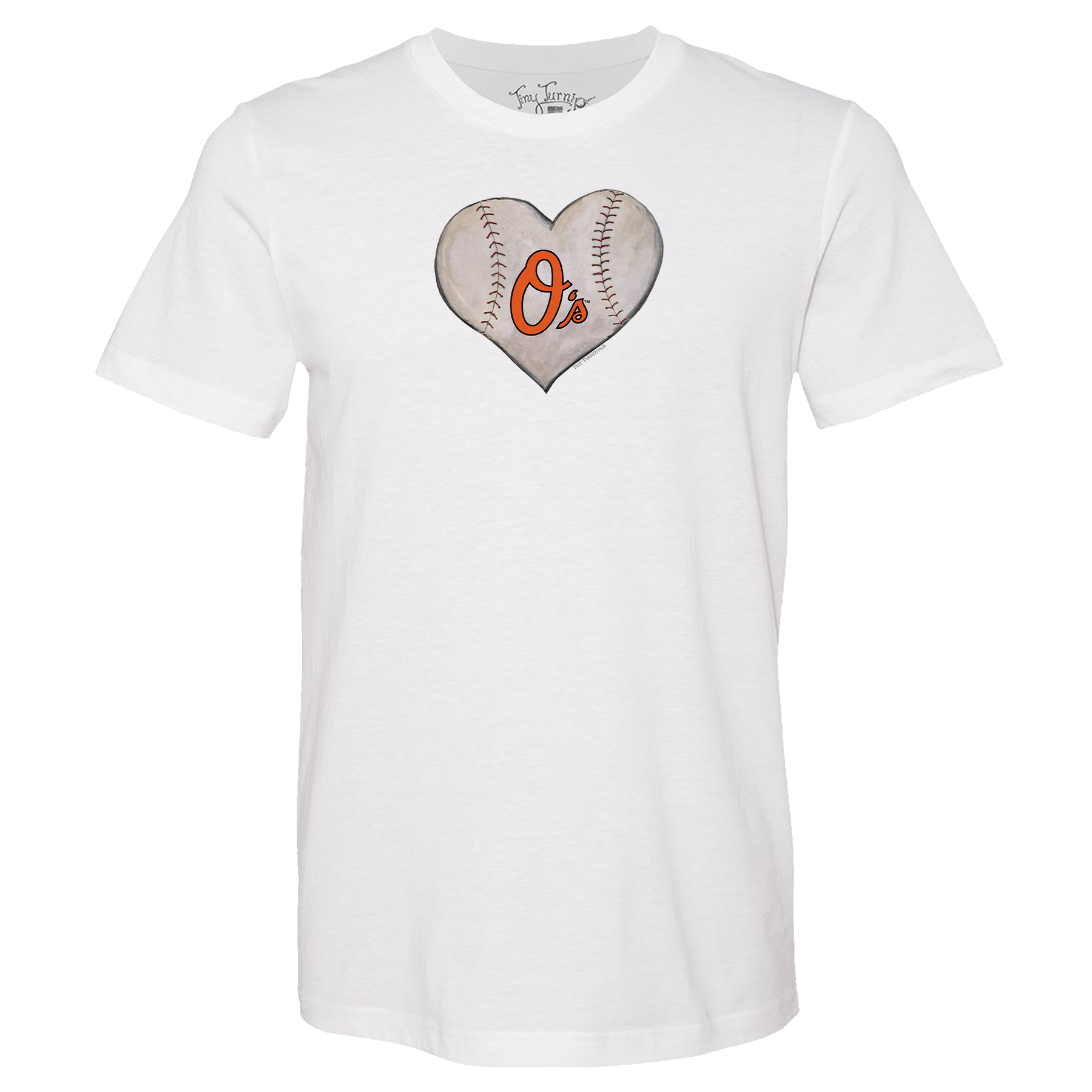 Baltimore Orioles Stitched Heart Unisex Tee Shirt - Tiny Turnip
