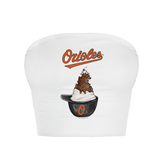 Baltimore Orioles Sundae Helmet Crop Tube Top - Tiny Turnip