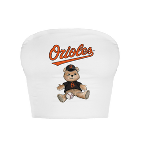 Baltimore Orioles Teddy Crop Tube Top - Tiny Turnip