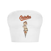 Baltimore Orioles Triple Scoop Crop Tube Top