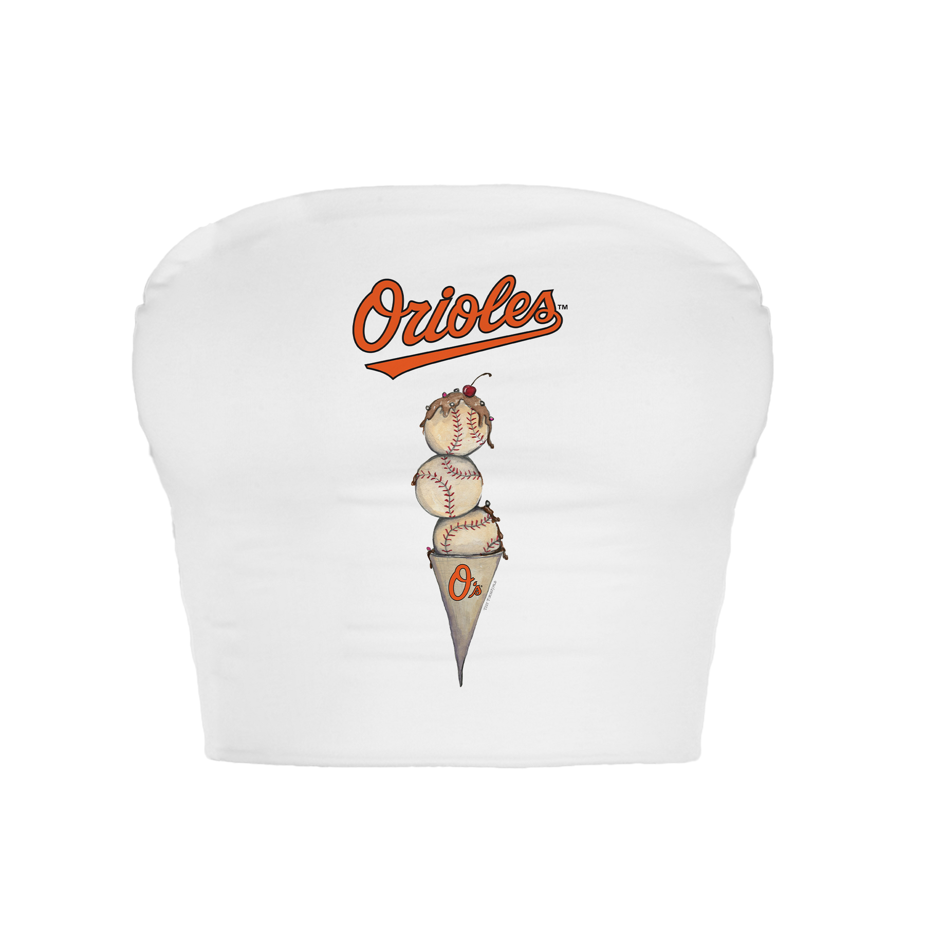 Baltimore Orioles Triple Scoop Crop Tube Top