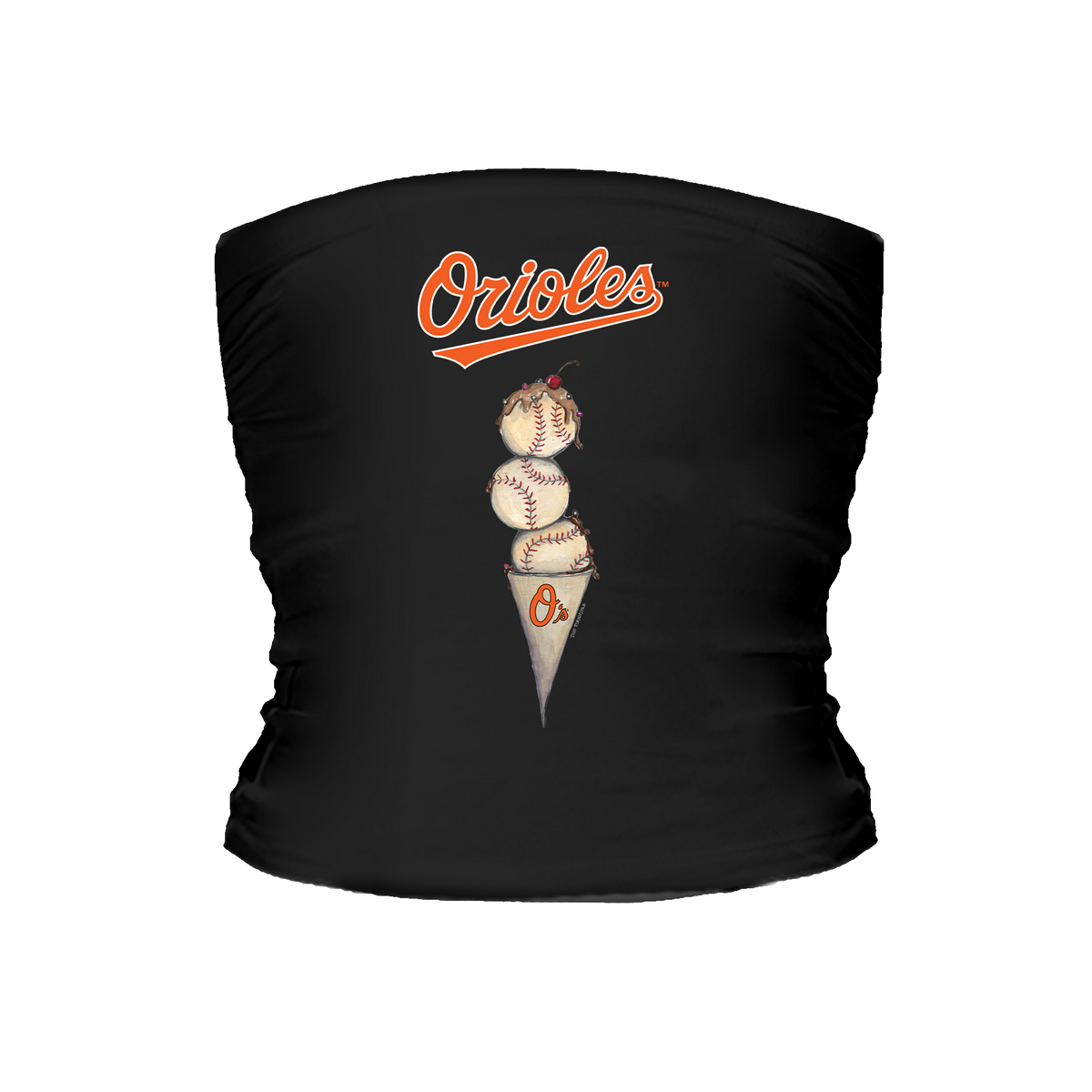 Baltimore Orioles Triple Scoop Tube Top - Tiny Turnip