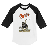 Baltimore Orioles Velociraptor 3/4 Black Sleeve Raglan