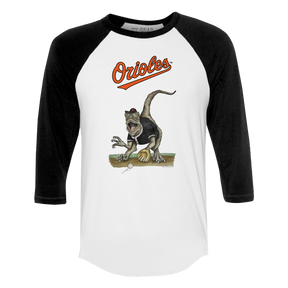 Baltimore Orioles Velociraptor 3/4 Black Sleeve Raglan