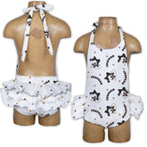 Baseball Heart w/ Name, Number - Ruffle Romper - Tiny Turnip