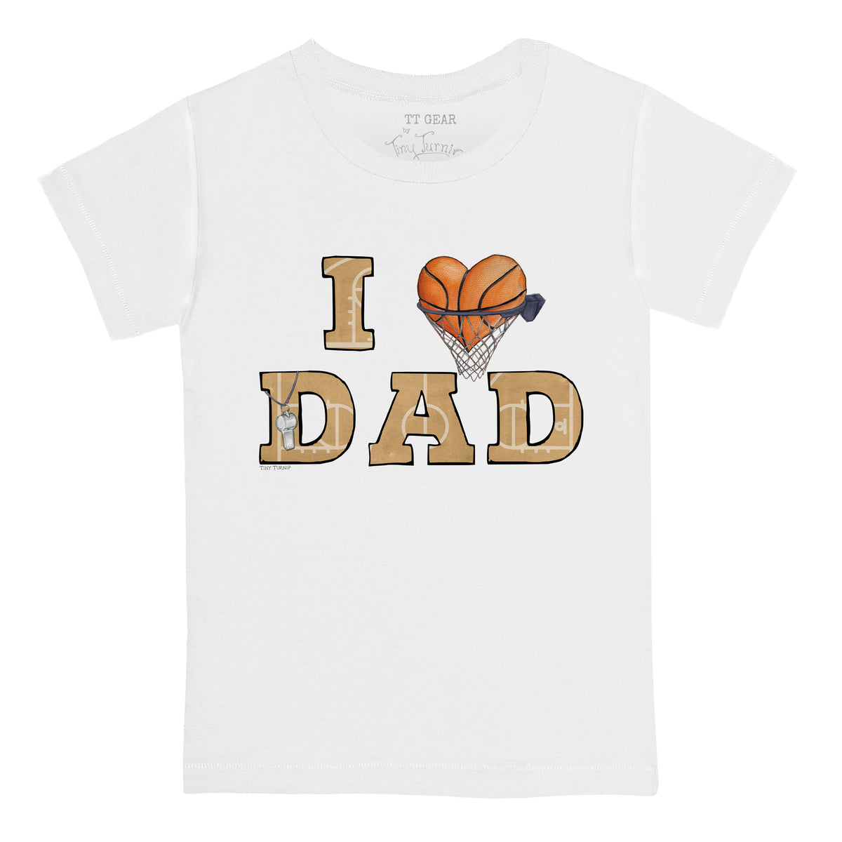 I Love Dad Basketball Tee Shirt