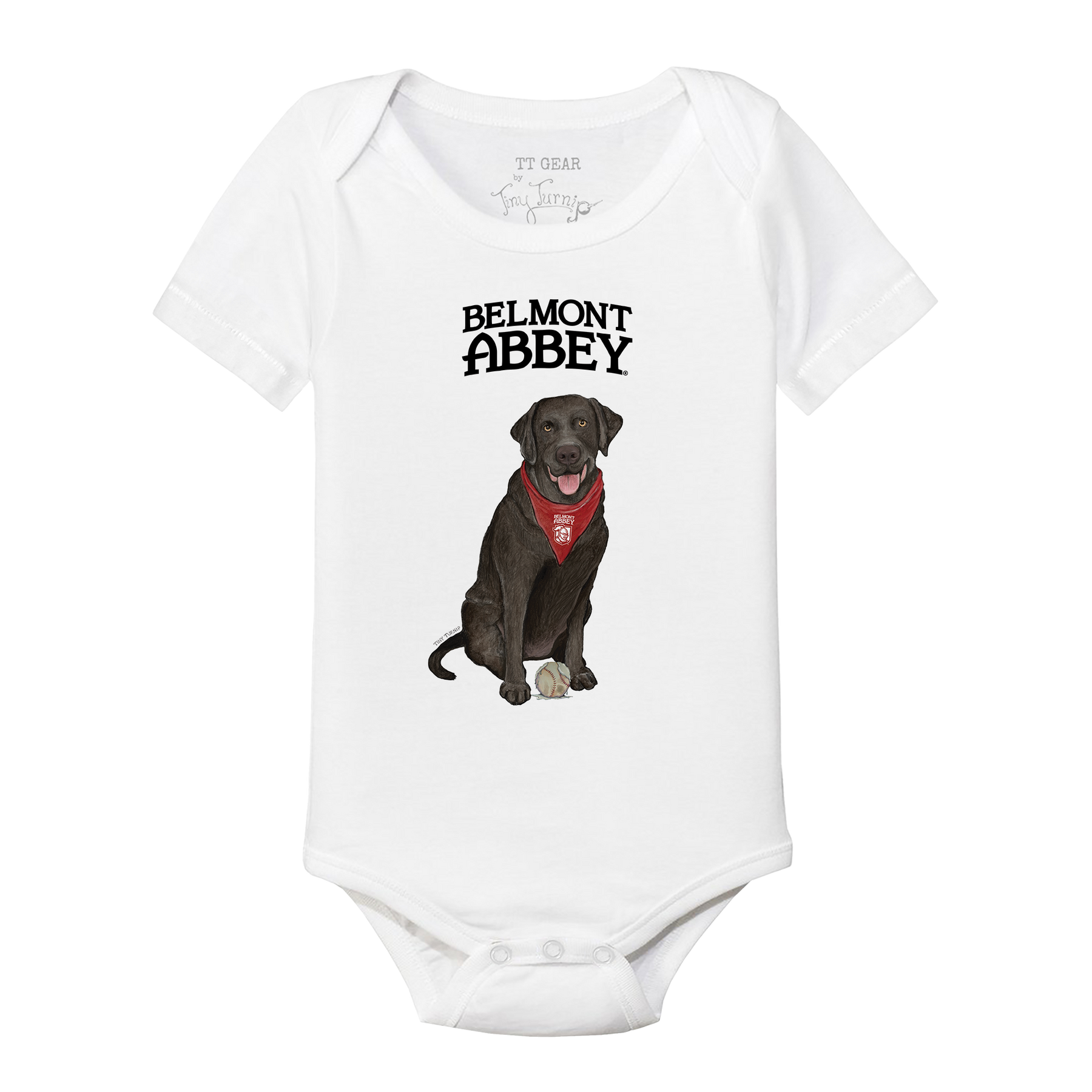 Belmont Abbey Crusaders Black Labrador Retriever Short Sleeve Snapper