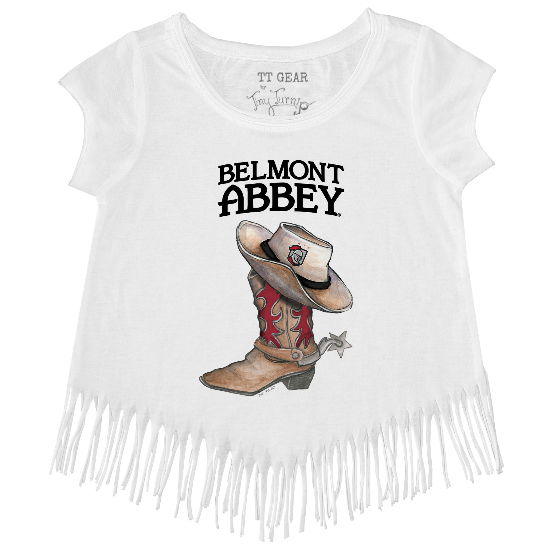 Belmont Abbey Crusaders Cowboy Boot Fringe Tee